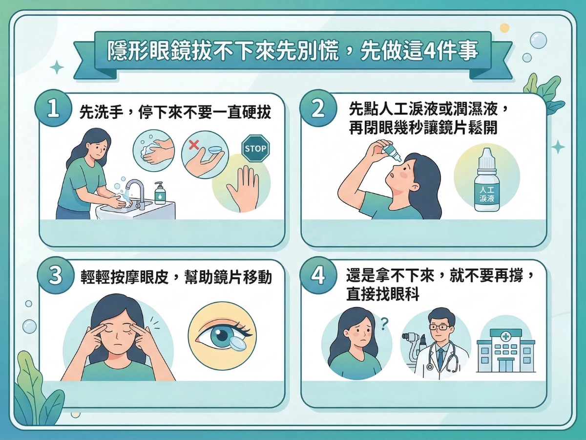 隱形眼鏡拔不下來，先做這 4 件事