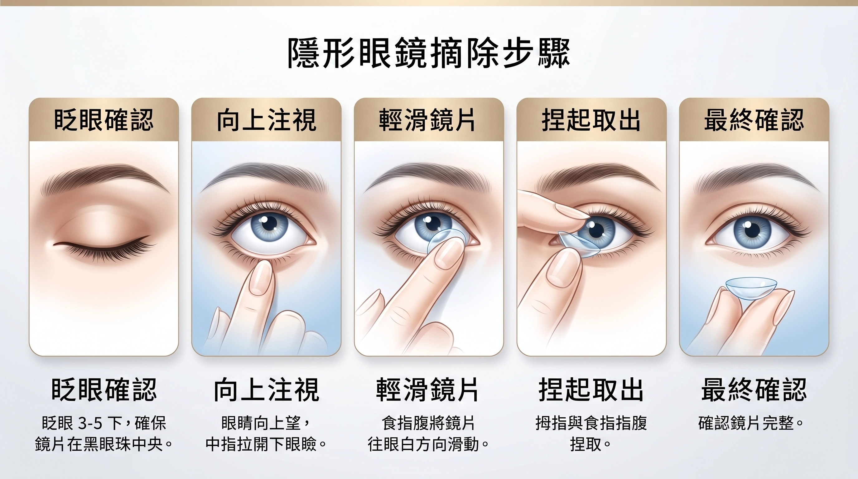 隱形眼鏡怎麼拔？隱形眼鏡正確摘除步驟