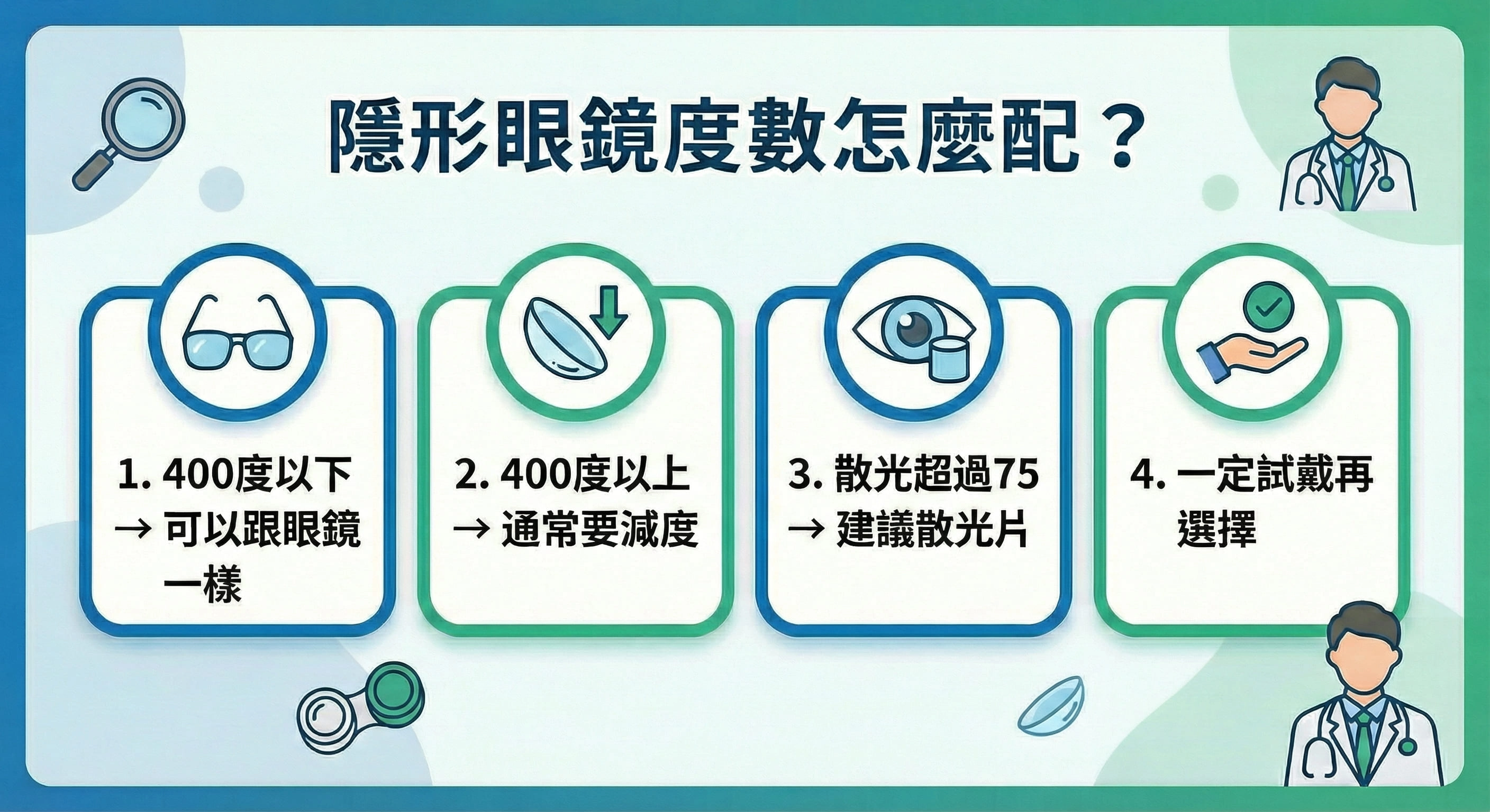 隱眼度數怎麼配比較好？