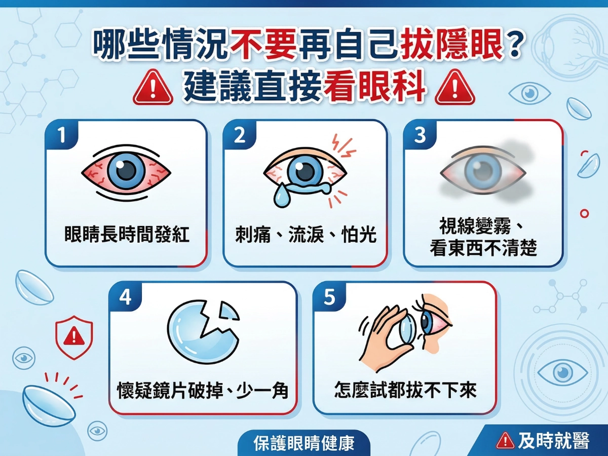 哪些情況不要再自己拔隱眼？建議直接看眼科
