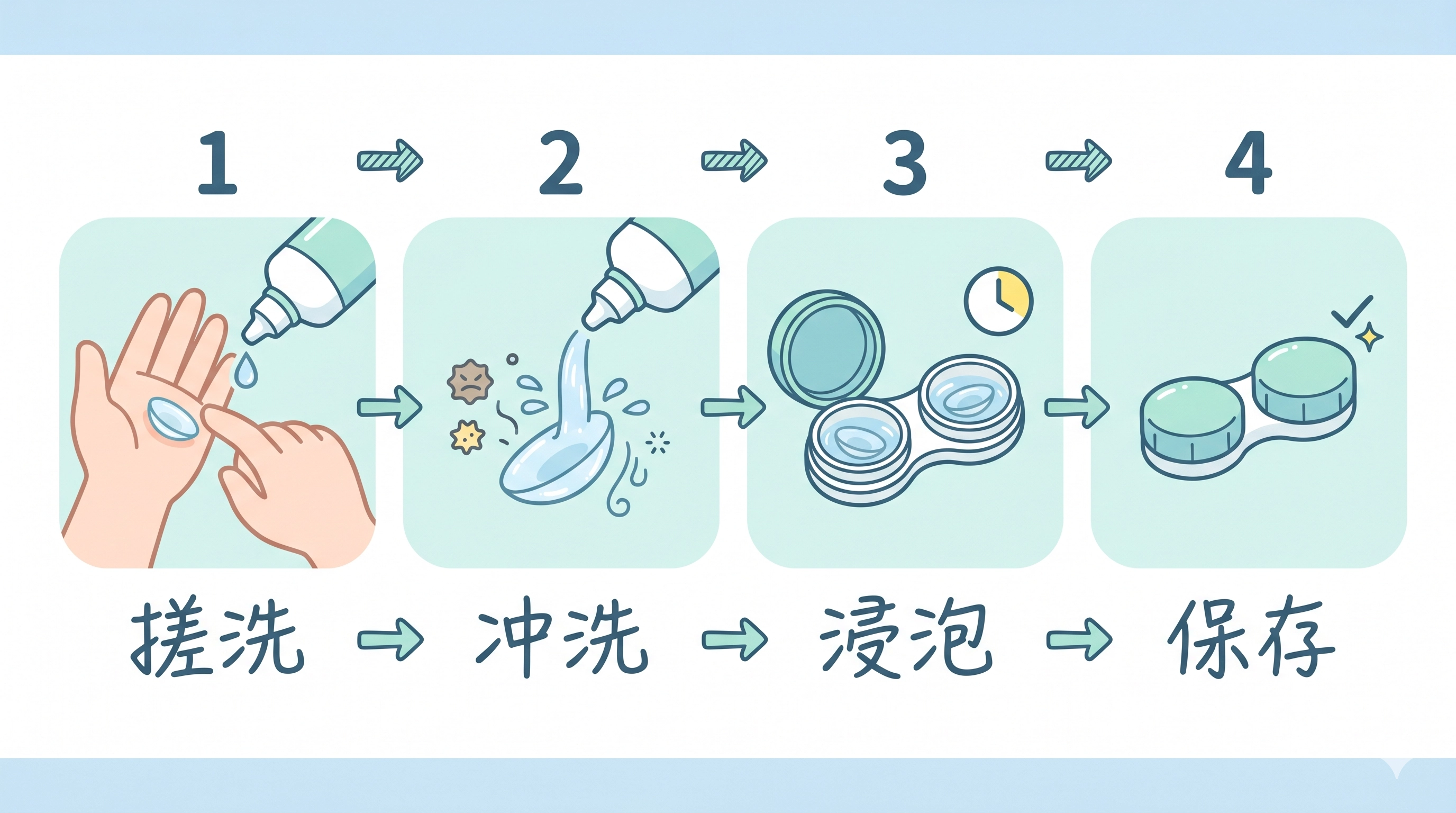 隱形眼鏡藥水正確的使用步驟
